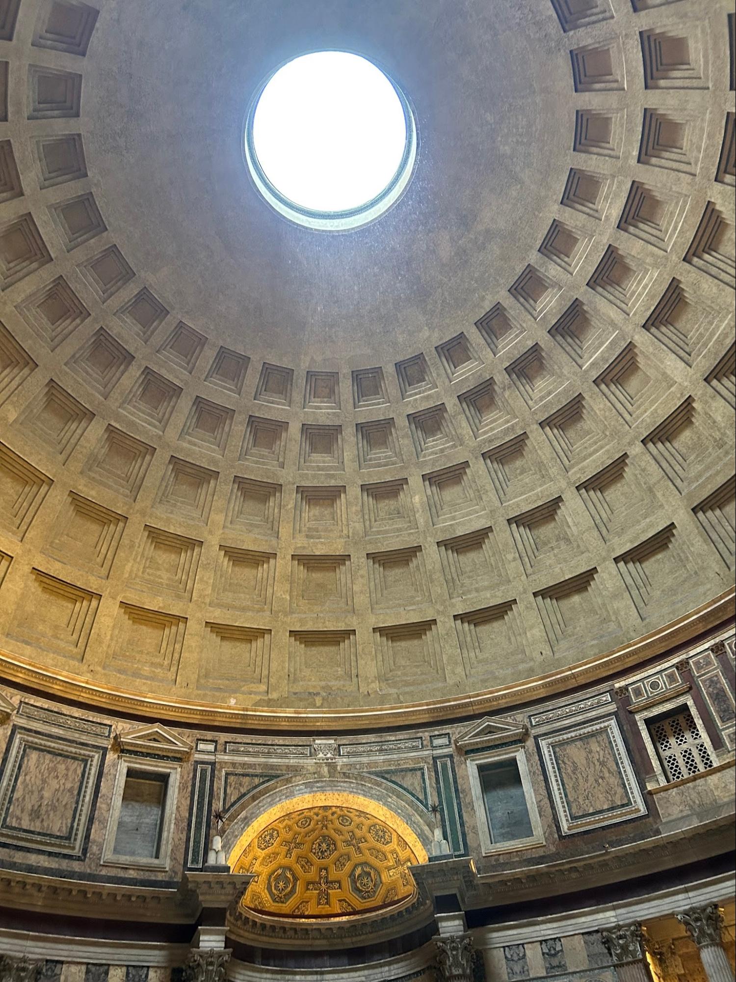 The Pantheon's coffered dome and oculus in Rome, Italy, Molly's Maps travel guide